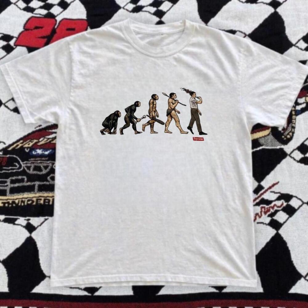 Gildan Men White T-Shirt, Monkey Graphic Tee  Shirt